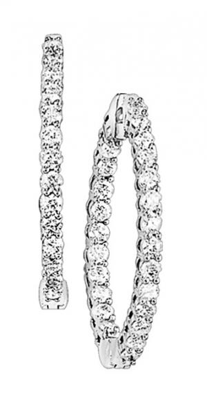 1 ctw Diamond Earrings in 14K White Gold /HDER092BW