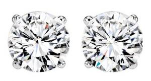 1/2 ctw Diamond Solitaire Earrings in 14K White Gold /SE7050LW