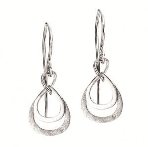 Silver Earring with diamond : SER2069