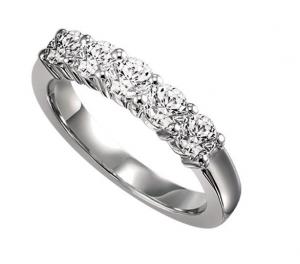 1/4 ctw Five Stone Diamond Ring in 14K White Gold/ SS5075W