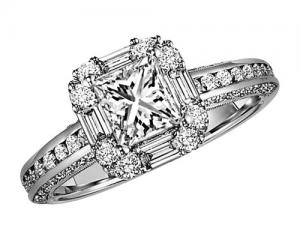 7/8 ctw Diamond Engagement Ring in 14K White Gold/WB5509E