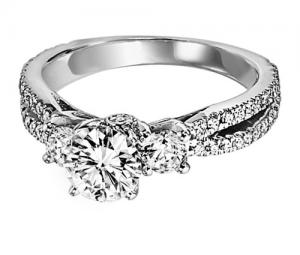 2/3 ctw Diamond Engagement Ring in 14K White Gold/WB5523E
