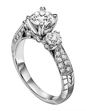3/4 ctw Diamond Engagement Ring in 14K White Gold/WB5526E