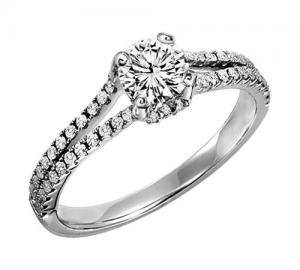1/3 ctw Diamond Engagement Ring in 14K White Gold/WB5589E