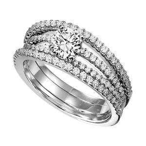2/3 ctw Diamond Engagement Ring in 14K White Gold/WB5594E