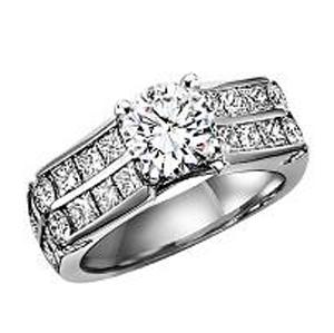 1 7/8 ctw Diamond Engagement Ring in 14K White Gold