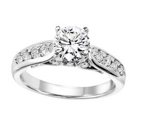 3/8 ctw Diamond Engagement Ring in 14K White Gold/WB5799E