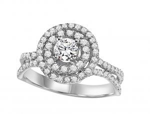 14K White Gold 1 ctw Diamond Engagement Ring :WB5851E