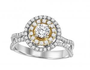 14K White Gold 1 ctw Diamond Engagement Ring :WB5852E