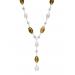 Freshwater Pearl & Smoky Quartz Necklace in Sterling Silver/747SNO1