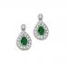 Emerald & Diamond Earring set in 14K Gold