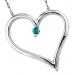 Silver & Blue Diamond Heart/FP1181
