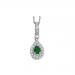 Emerald & Diamond   Pendant set in 14K Gold