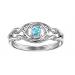 Blue Topaz Ring in Sterling Silver /FR4053B
