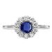 Sapphire & Diamond Ring in 14K White Gold / FR4066SWB