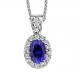 Sapphire & Diamond  Pendant set in 14K Gold