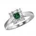 Emerald & Diamond  Ring set in 14K Gold