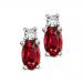 Ruby & Daimond Earrings set in 14K Gold