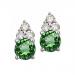 Emerald & Diamond Earrings set in 14K Gold