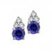 Sapphire & Diamond  Earrings set in 14K Gold