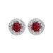 Ruby & Diamond  Earring set in 14K Gold