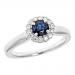 Sapphire & Diamond  Ring set in 14K Gold
