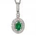 Emerald & Diamond Pendant set in 14K Gold