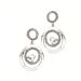 Silver Earring with diamond accent : SER3012