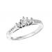 14K White Gold 1/7 ctw Diamond Engagement Ring : WB5863E